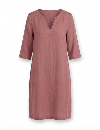 Leichtes Sommerkleid für Damen – Luftiges Kleid mit V-Ausschnitt & bequemer Passform