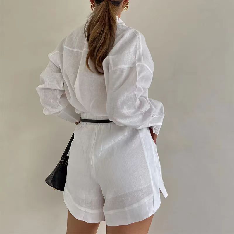 Élodarae - Oversize Hemd & Strukturierte Shorts