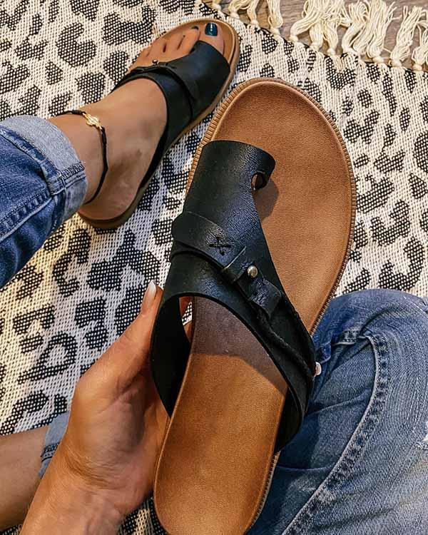 Bequeme Zehentrenner Sandalen mit verstellbarer Schnalle für Damen – Ergonomische Freizeitsandalen für Alltag & Urlaub