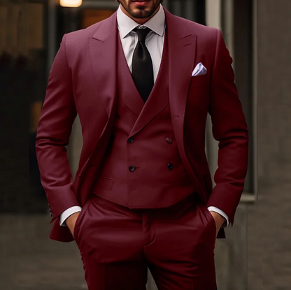 Eleganter 3-Teiler Anzug Slim Fit für Herren – Moderner Business & Hochzeitsanzug