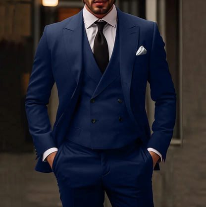Eleganter 3-Teiler Anzug Slim Fit für Herren – Moderner Business & Hochzeitsanzug