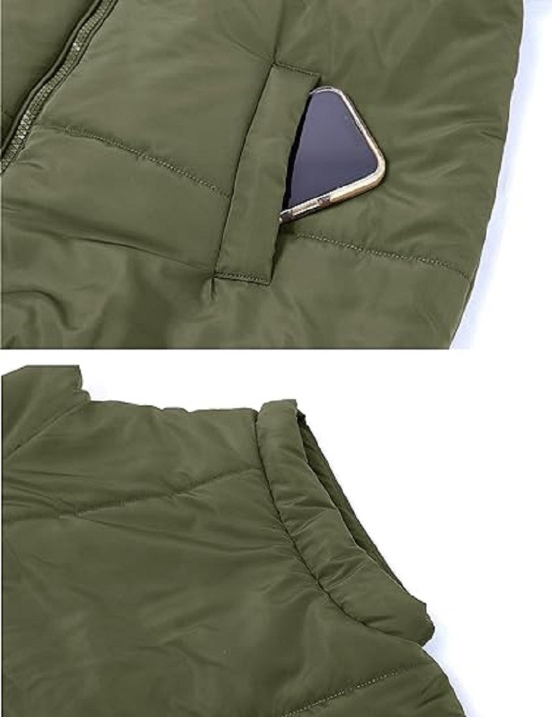 Oversized Steppweste mit Reißverschluss & Taschen – Warme, lässige Winterweste für Damen