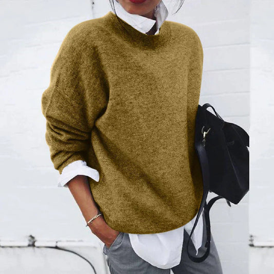 Thélio - Elegantes Frühlingspullover-Top aus luxuriösem Cashmere mit langen Ärmeln in sanften Farben