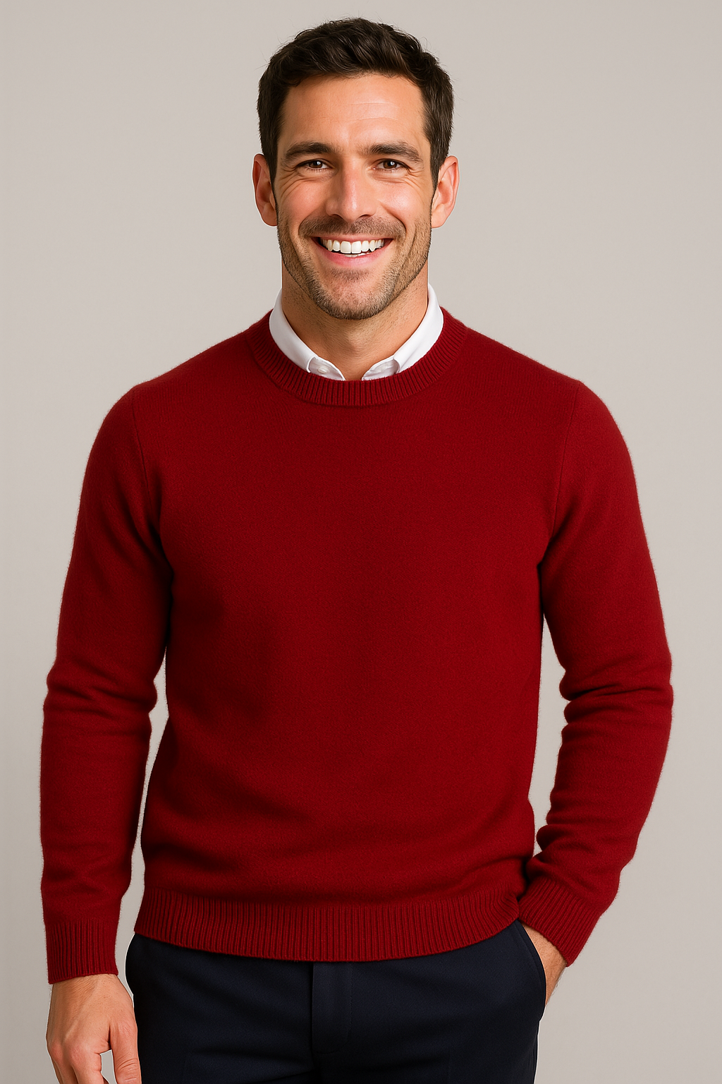 Florent - Klassischer und Eleganter Hochwertiger Pullover aus Weicher Baumwolle für Herren