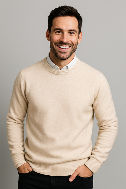 Florent - Klassischer und Eleganter Hochwertiger Pullover aus Weicher Baumwolle für Herren