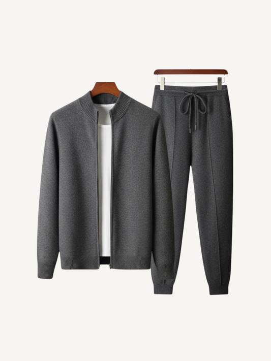 Elegantes Herren Lounge Set – Strickjacke & Jogginghose Komfortabel & Modern