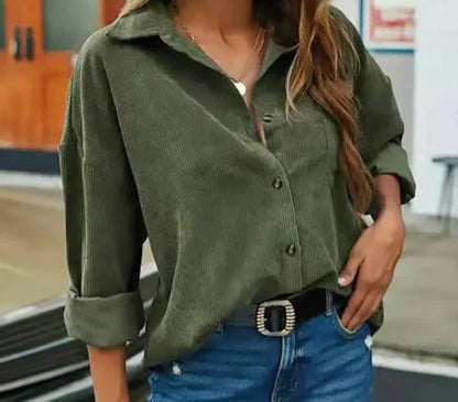 Élarisse - Trendige Cordbluse für den Frühling