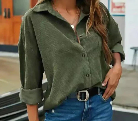 Élarisse - Trendige Cordbluse für den Frühling