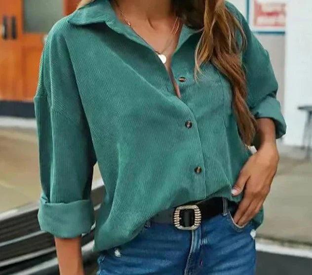 Élarisse - Trendige Cordbluse für den Frühling
