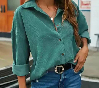Élarisse - Trendige Cordbluse für den Frühling