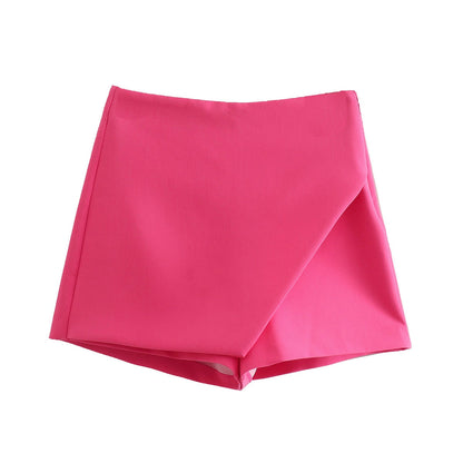 Elegante Skort-Shorts für Damen – High-Waist Wickelshorts mit Rock-Optik
