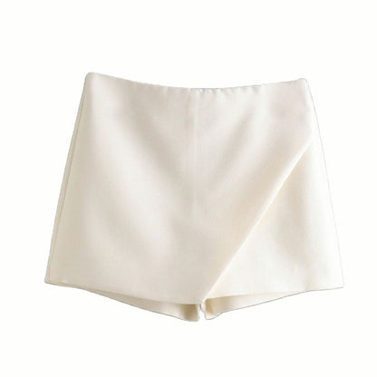 Elegante Skort-Shorts für Damen – High-Waist Wickelshorts mit Rock-Optik