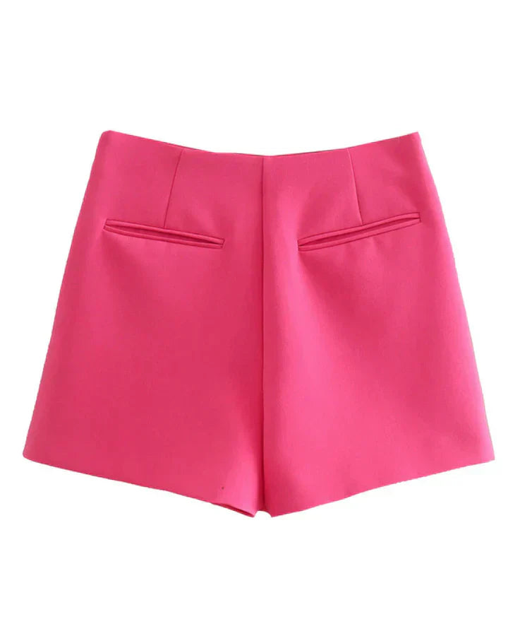 Elegante Skort-Shorts für Damen – High-Waist Wickelshorts mit Rock-Optik