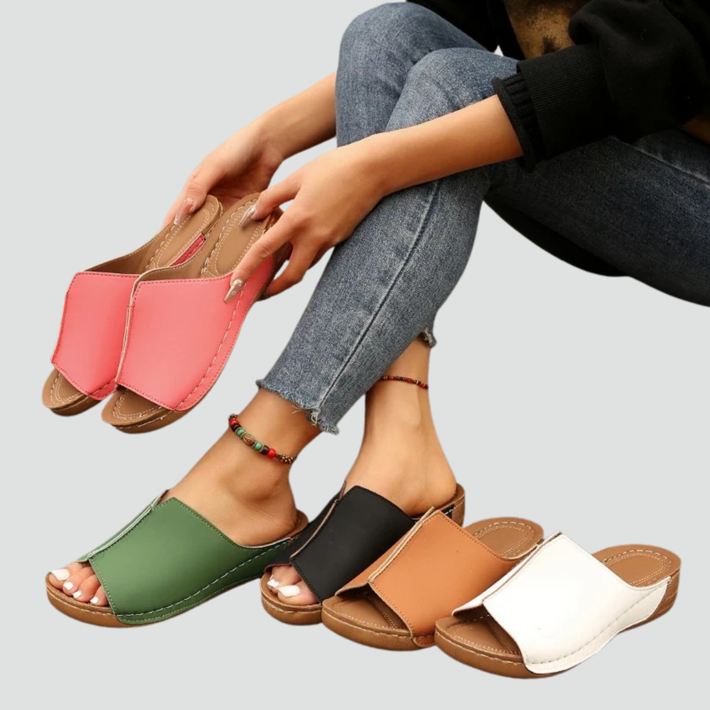 Bequeme Slip-On Sandalen – Leicht & Stylisch für Damen