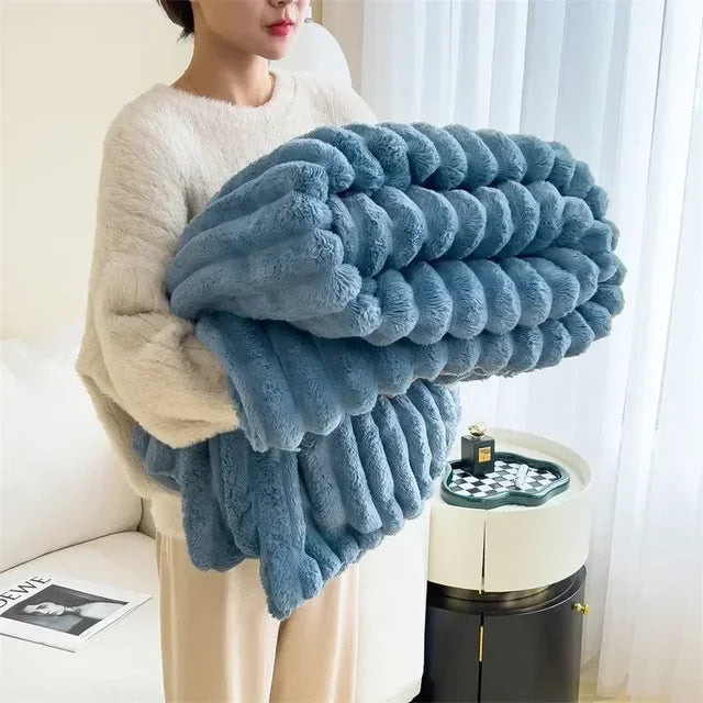 CozyCouture Maxi-Plüschdecke für luxuriösen Komfort und ultimativer Wärme für das Bett oder das Sofa