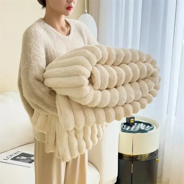 CozyCouture Maxi-Plüschdecke für luxuriösen Komfort und ultimativer Wärme für das Bett oder das Sofa