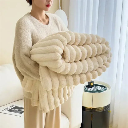 CozyCouture Maxi-Plüschdecke für luxuriösen Komfort und ultimativer Wärme für das Bett oder das Sofa