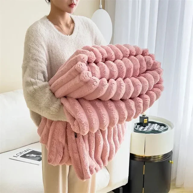 CozyCouture Maxi-Plüschdecke für luxuriösen Komfort und ultimativer Wärme für das Bett oder das Sofa