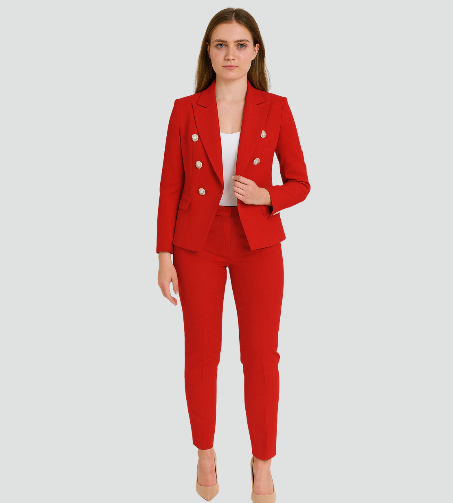 Eleganter Damen Hosenanzug mit Blazer – Slim Fit Business Set