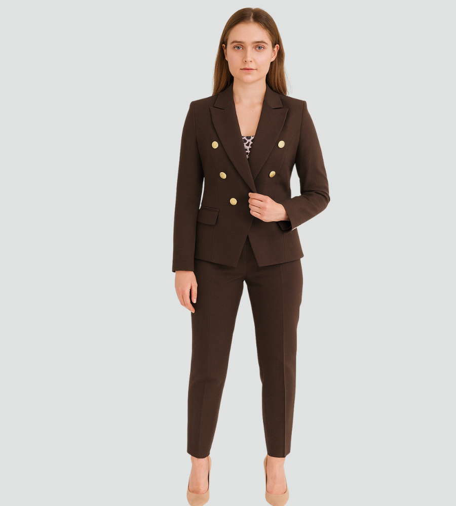 Eleganter Damen Hosenanzug mit Blazer – Slim Fit Business Set