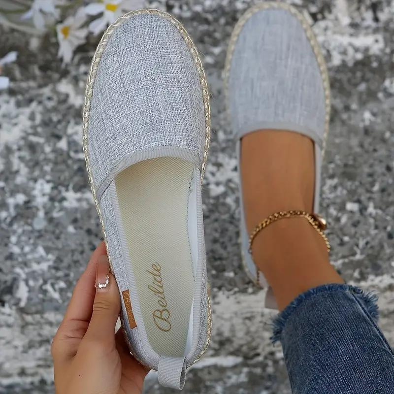 Leichte Espadrille Slipper für Damen – Bequeme Canvas-Schuhe im Casual Look