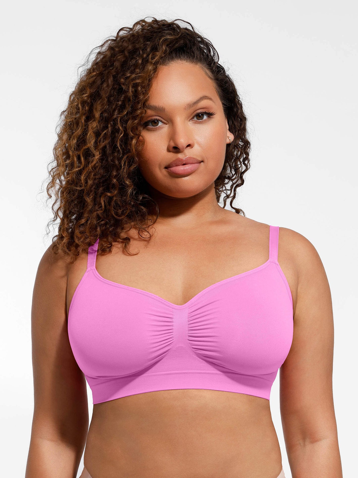 Nahtloser BH mit Raff-Detail – Bequem, Formgebend & Verstellbare Träger für Damen
