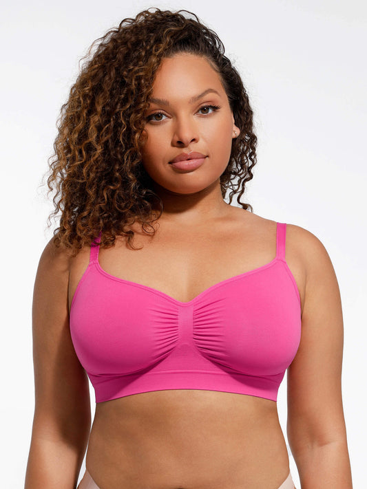 Nahtloser BH mit Raff-Detail – Bequem, Formgebend & Verstellbare Träger für Damen