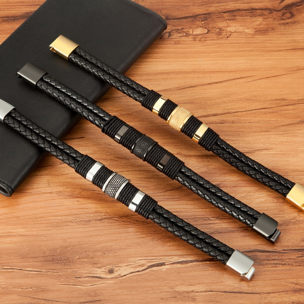 Bravura - Geflochtenes Lederarmband