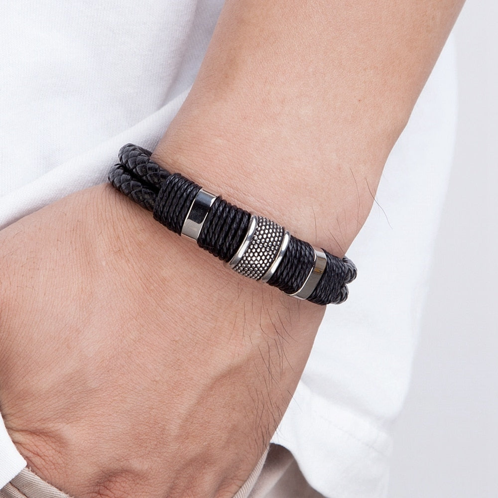 Bravura - Geflochtenes Lederarmband