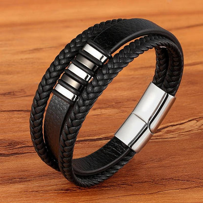 Luxarceau - Herrenlederarmband – Zeitloses und Stilvolles Accessoire