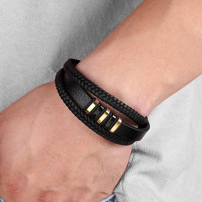 Luxarceau - Herrenlederarmband – Zeitloses und Stilvolles Accessoire