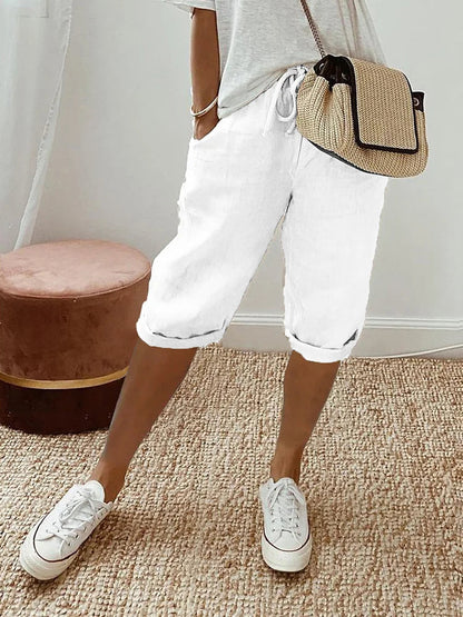 Fioralys - Shorts für Damen aus Baumwolle-Leinen – fließend, leicht und trendy für den Sommer 2026