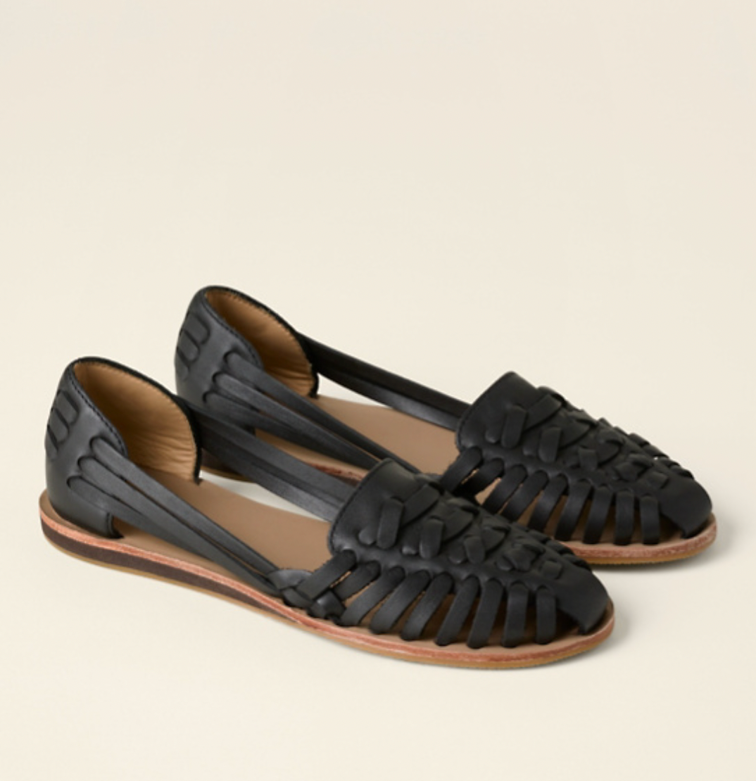 Geflochtene Leder Ballerinas für Damen – Bequeme Sommer Flats im Huarache-Stil