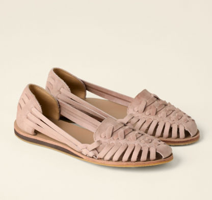 Geflochtene Leder Ballerinas für Damen – Bequeme Sommer Flats im Huarache-Stil