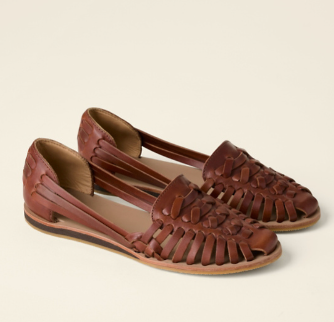 Geflochtene Leder Ballerinas für Damen – Bequeme Sommer Flats im Huarache-Stil