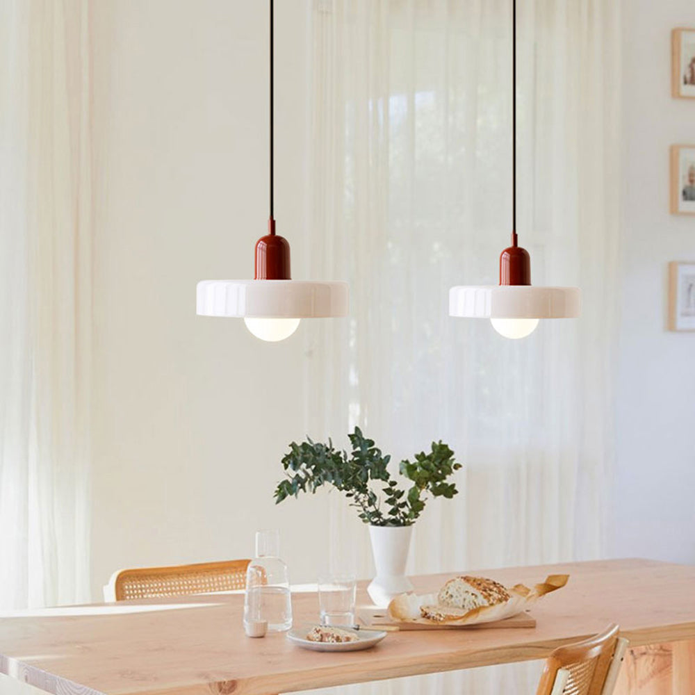 VerreLume - Hängelampe im Bauhaus-Stil aus farbigem Glas