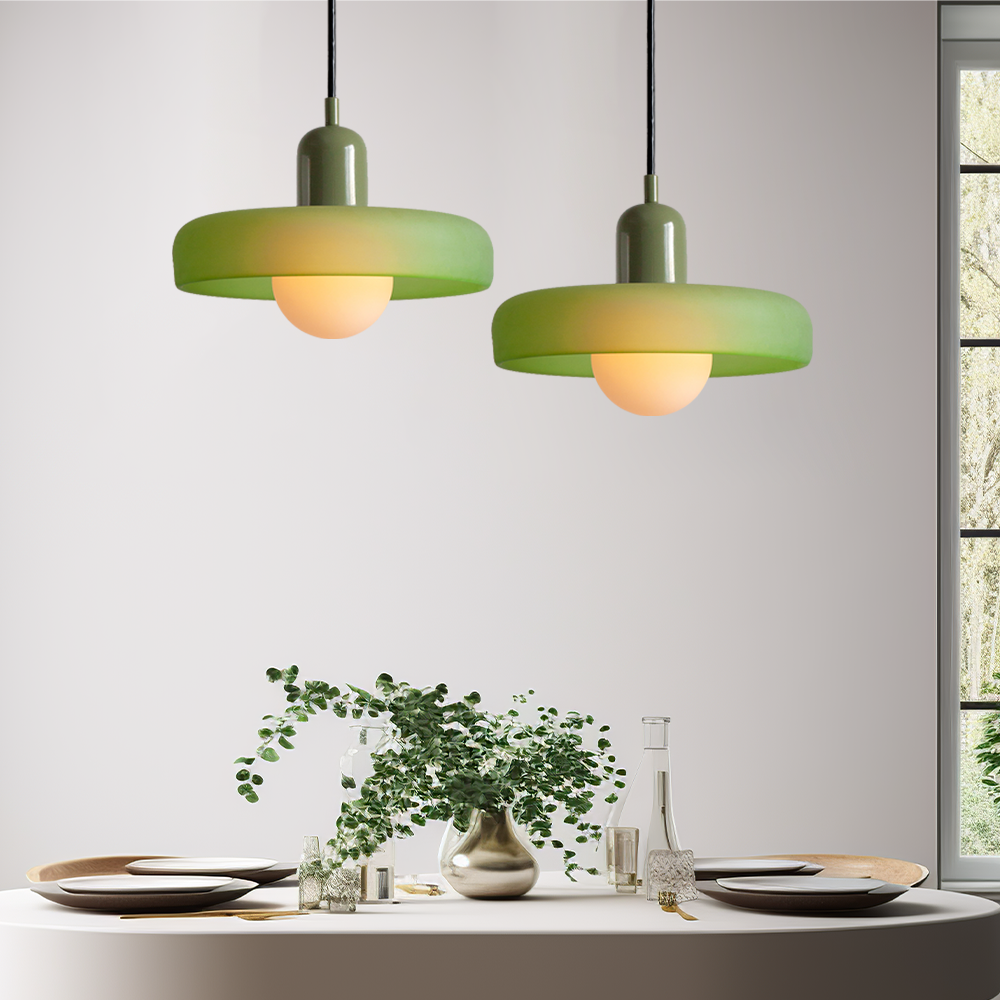 VerreLume - Hängelampe im Bauhaus-Stil aus farbigem Glas
