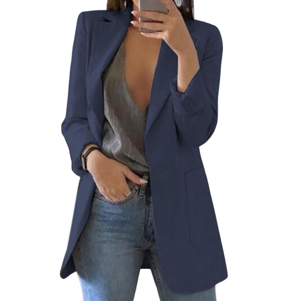 Eleganter Longblazer für Damen – Moderner Business Blazer mit offener Front