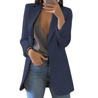 Eleganter Longblazer für Damen – Moderner Business Blazer mit offener Front