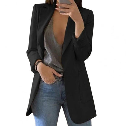 Eleganter Longblazer für Damen – Moderner Business Blazer mit offener Front