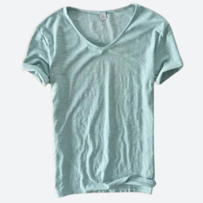 Lässiges Damen V-Ausschnitt T-Shirt – Leichtes Sommer Shirt mit lockerer Passform