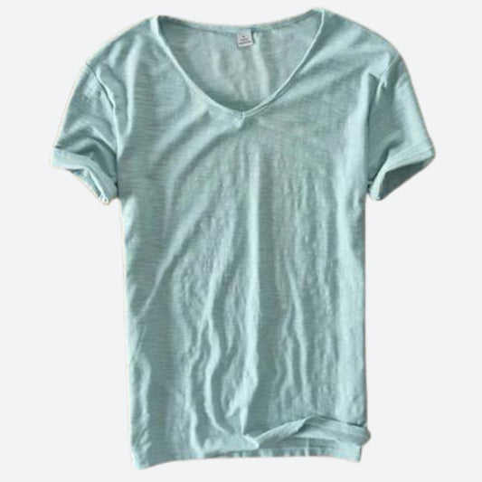 Lässiges Damen V-Ausschnitt T-Shirt – Leichtes Sommer Shirt mit lockerer Passform