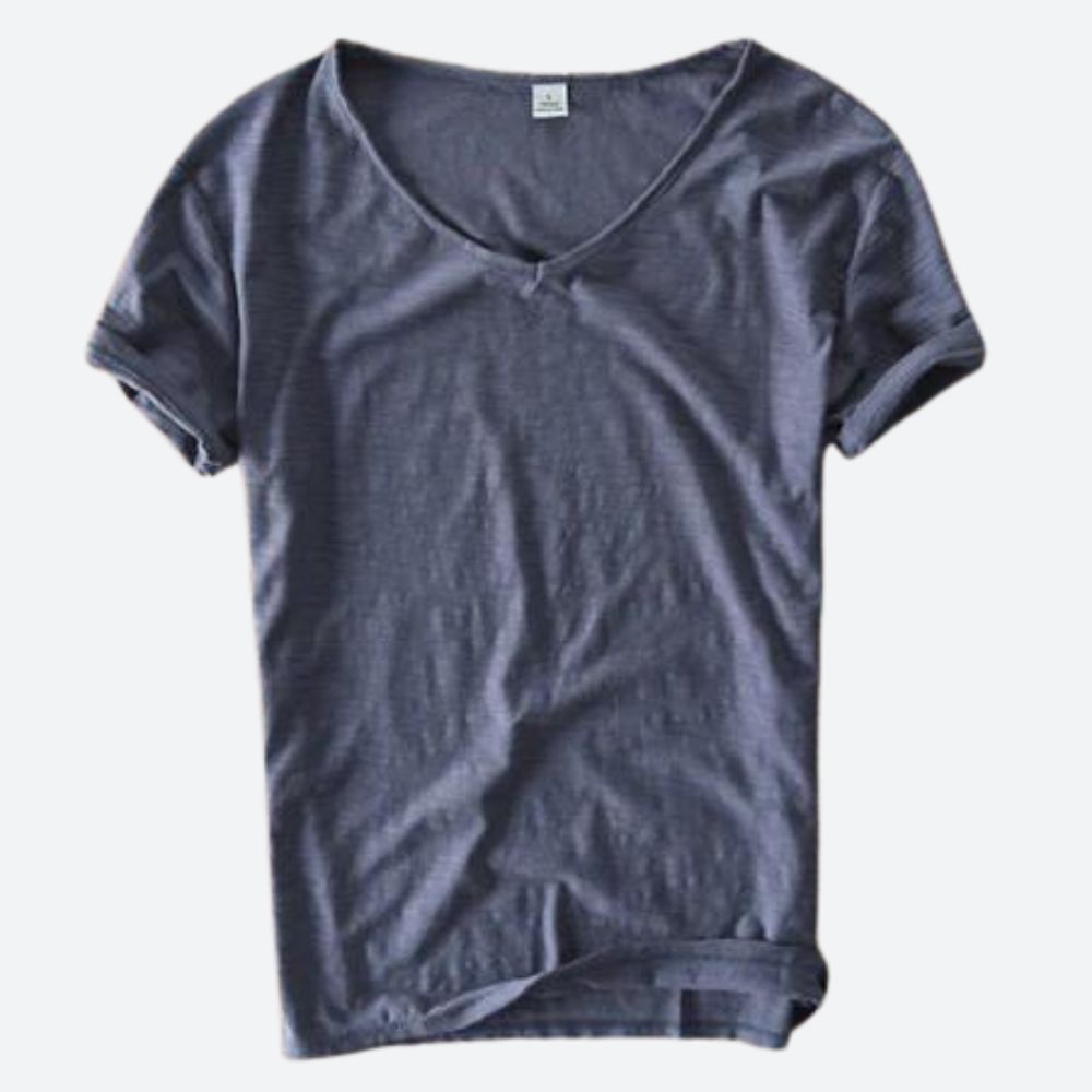 Lässiges Damen V-Ausschnitt T-Shirt – Leichtes Sommer Shirt mit lockerer Passform