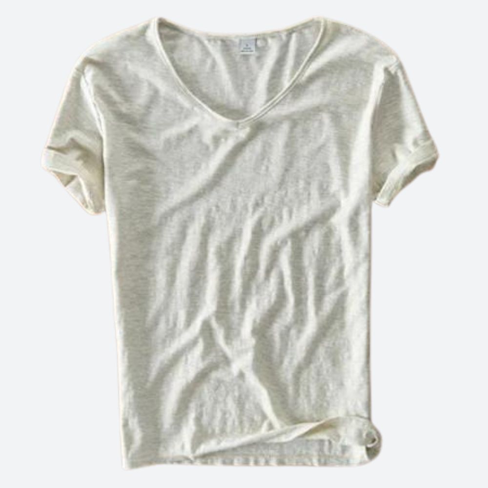 Lässiges Damen V-Ausschnitt T-Shirt – Leichtes Sommer Shirt mit lockerer Passform