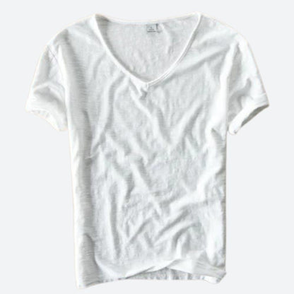 Lässiges Damen V-Ausschnitt T-Shirt – Leichtes Sommer Shirt mit lockerer Passform