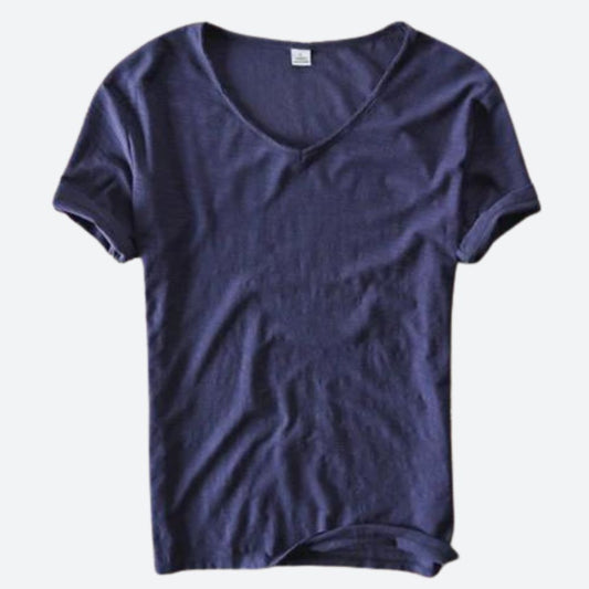 Lässiges Damen V-Ausschnitt T-Shirt – Leichtes Sommer Shirt mit lockerer Passform