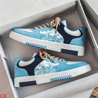 Stylische Sneaker mit Print-Design für Damen & Herren – Bequeme Streetwear Turnschuhe mit Trend-Look