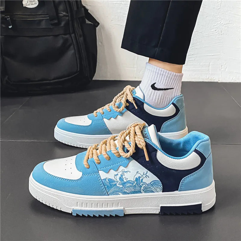 Stylische Sneaker mit Print-Design für Damen & Herren – Bequeme Streetwear Turnschuhe mit Trend-Look