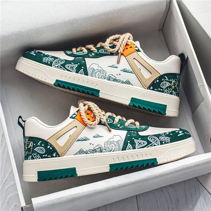 Stylische Sneaker mit Print-Design für Damen & Herren – Bequeme Streetwear Turnschuhe mit Trend-Look