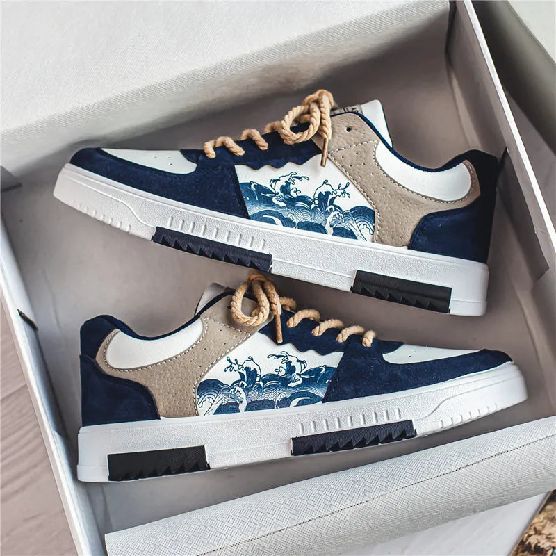 Stylische Sneaker mit Print-Design für Damen & Herren – Bequeme Streetwear Turnschuhe mit Trend-Look
